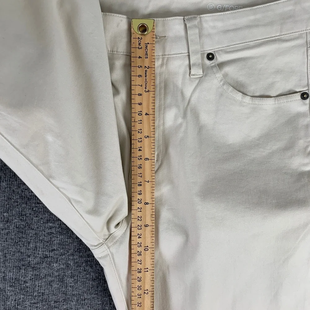 G Fore 5 Pocket Golf Pant Men 32x32 Cream Trousers Modern